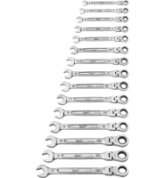 Набор ключей комбинированных MAXBITE с трещоткой и шарниром 15 шт Milwaukee купить в Минске