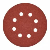 Шлифовальная бумага - 8 отверстий 125 мм зерно 80 - 5 шт Milwaukee купить в Минске