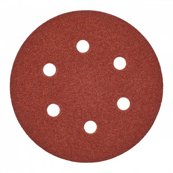 Шлифовальная бумага - 6 отверстий 150 мм зерно 80 - 25 шт Milwaukee купить в Минске