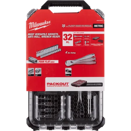 Набор головок метрических с трещоткой 3/8" в органайзере PACKOUT Milwaukee купить в Минске