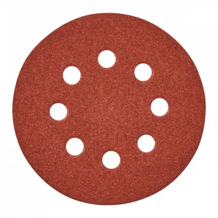 Шлифовальная бумага - 8 отверстий 125 мм зерно 180 - 5 шт Milwaukee купить в Минске