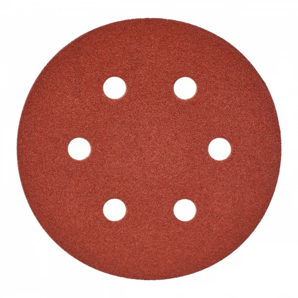 Шлифовальная бумага - 6 отверстий 150 мм зерно 80 - 25 шт Milwaukee купить в Минске