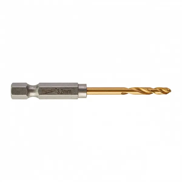 Сверла по металлу Shockwave HSS-G TiN Red Hex 3.2 mm - 2 шт Milwaukee купить в Минске