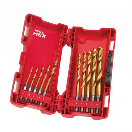 Набор сверл по металлу Shockwave Redhex HSS-G TIN (19 шт) Milwaukee купить в Минске