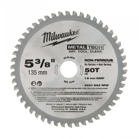 Пильный диск по металлу 135х20 50 зубьев Milwaukee купить в Минске
