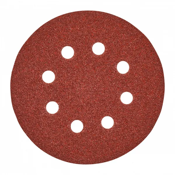 Шлифовальная бумага - 8 отверстий 125 мм зерно 120 - 5 шт Milwaukee купить в Минске