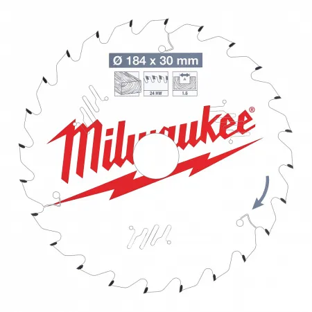Пильные диски для ручных циркулярных пил CSB P W 210 x 30 x 2.8 x 48ATB Milwaukee купить в Минске