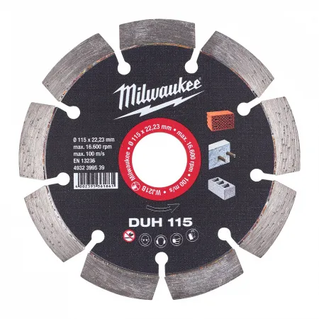 Алмазные диски - профессиональная серия DUH DUH 115 Milwaukee купить в Минске