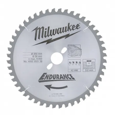 Пильный диск для торцовочной пилы 190х30 40 зубьев Milwaukee купить в Минске