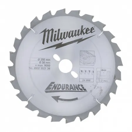 Пильный диск для торцовочной пилы 190х30 40 зубьев Milwaukee купить в Минске