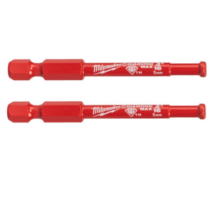 Набор алмазных корончатых сверл Milwaukee Diamond Max 5 мм / хвостовик 1/4'' Hex (2 шт) Milwaukee купить в Минске