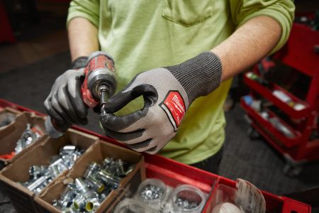 Перчатки полиуретановые Milwaukee Hi-Dex с защитой от минимальных рисков, уровень защиты D/4, размер XL/10 Milwaukee купить в Минске