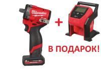 Аккумуляторный гайковёрт M12 FCIWF12G3-502X + M12 BI-0 в подарок Milwaukee купить в Минске Аккумуляторный гайковёрт M12 FCIWF12G3-502X + M12 BI-0 в подарок Milwaukee купить в Минске