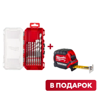 Набор cверл по мультиматериалам с хвостовиком 1/4'' Hex (8 шт) + Рулетка магнитная Magnetic GEN III 5м / ширина 27мм Milwaukee купить в Минске