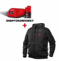 M12™ черная толстовка с подогревом M12 HH BL3-0 (M)