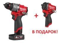 Аккумуляторная дрель-шуруповёрт M12 FDD2-402X + M12 FCIWF12G3-0 в подарок Milwaukee купить в Минске Аккумуляторная дрель-шуруповёрт M12 FDD2-402X + M12 FCIWF12G3-0 в подарок Milwaukee купить в Минске