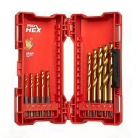 Набор сверл по металлу с хвостовиком 1/4'' Hex RED HEX HSS-TiN (10 шт) (3-10мм) (замена для 48894759) Milwaukee купить в Минске