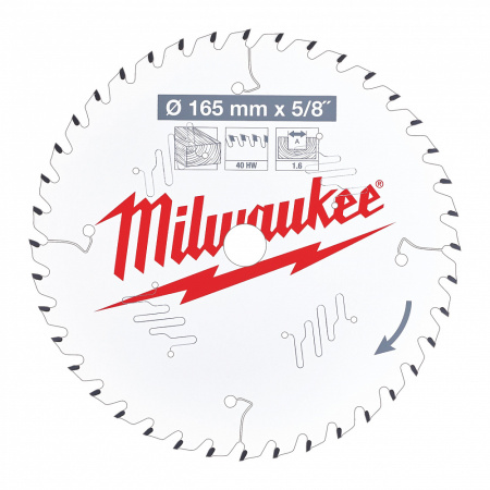 Пильные диски для ручных циркулярных пил CSB P W 165 x 15.87 x 1.6 x 40ATB Milwaukee купить в Минске