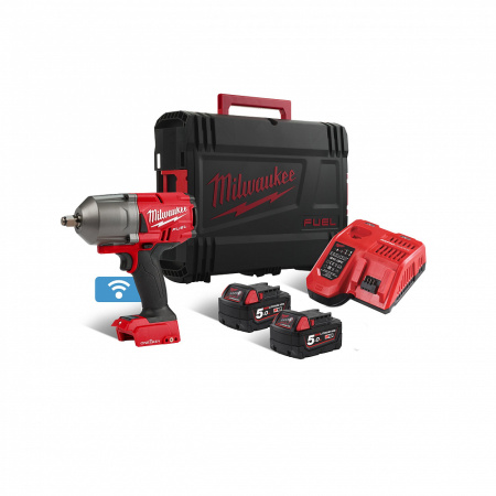 Аккумуляторный высокомоментный импульсный гайковерт с фиксацией фрикционным кольцом M18 ONEFHIWF12-502X FUEL ONE-KEY (1/2") Milwaukee купить в Минске