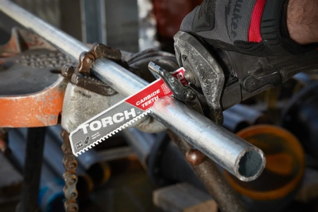 Полотно для сабельной пилы по металлу и чугуну с твердосплавными зубьями THE TORCH CARBIDE TEETH 150 мм/ шаг зуба 3.17 мм (1 шт) (экоупак.) (замена для 48005201) Milwaukee купить в Минске