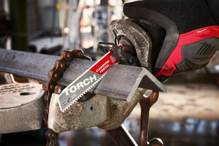 Полотно для сабельной пилы по металлу и чугуну с твердосплавными зубьями THE TORCH CARBIDE TEETH 150 мм/ шаг зуба 3.17 мм (1 шт) (экоупак.) (замена для 48005201) Milwaukee купить в Минске