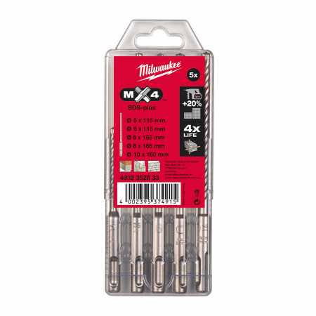 Набор сверл SDS-Plus (7 шт.) Milwaukee купить в Минске Набор сверл SDS-Plus (7 шт.) Milwaukee купить в Минске