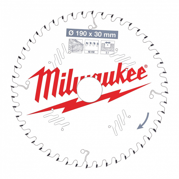 Пильные диски для ручных циркулярных пил CSB P W 190 x 30 x 2,1 x 48ATB Milwaukee купить в Минске