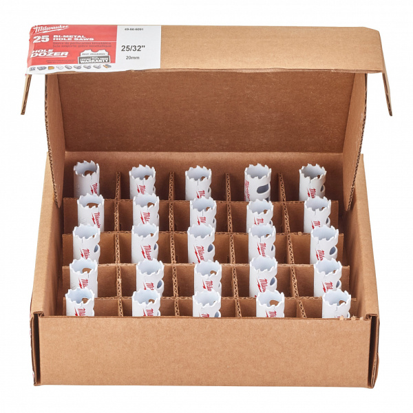 Биметаллические коронки Hole Dozer Holesaw - 19 мм - 25 шт Milwaukee купить в Минске