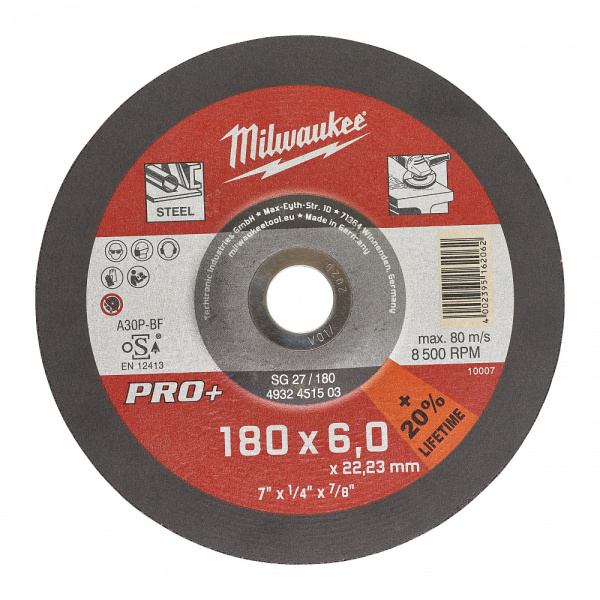 Шлифовальные диски по металлу PRO+ SG 27 / 230 Milwaukee купить в Минске Шлифовальные диски по металлу PRO+ SG 27 / 230 Milwaukee купить в Минске