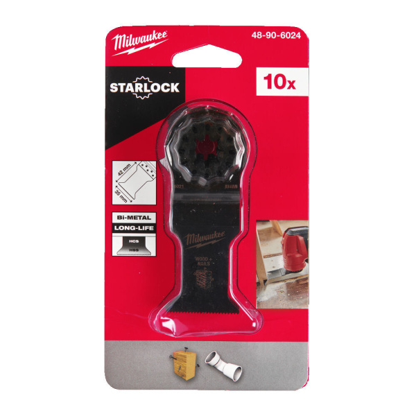 Полотно биметаллическое 35 мм по древесине с гвоздями 10 шт. Milwaukee купить в Минске