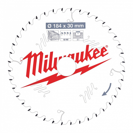 Пильные диски для ручных циркулярных пил CSB P W 184 x 30 x 2,1 x 40ATB Milwaukee купить в Минске