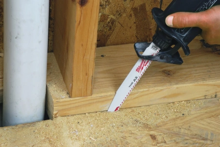 Полотно для сабельной пилы, демонтажное по дереву, дереву с гвоздями, пластику THE AX 230 мм/ шаг зуба 5 мм (5 шт) (экоупак.) (замена для 48005026) Milwaukee купить в Минске