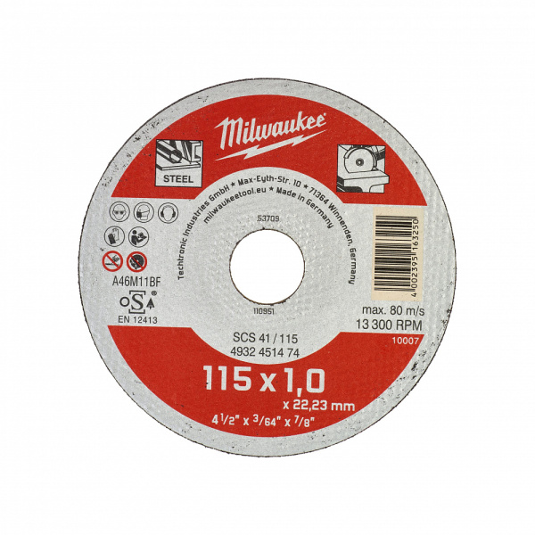 Тонкие отрезные диски по металлу Дисплей (200 x SCS 41 / 115) Milwaukee купить в Минске
