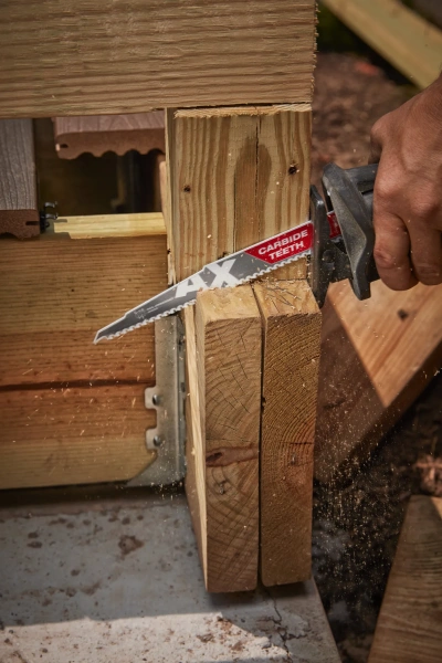 Полотно для сабельной пилы, демонтажное по дереву, дереву с гвоздями, пластику с твердосплавными зубьями AX CARBIDE TEETH 230 мм/ шаг зуба 5 мм (1 шт) (экоупак.) (замена для 48005226) Milwaukee купить в Минске
