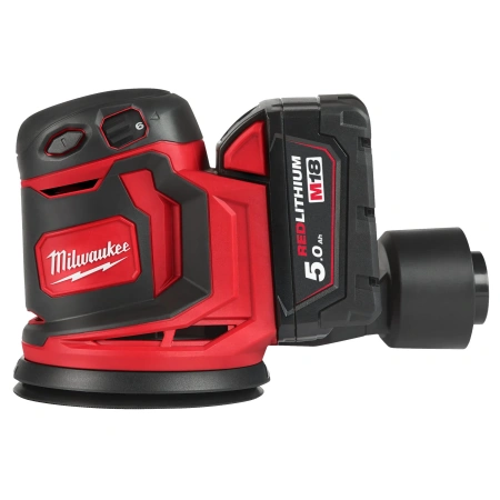Аккумуляторная эксцентриковая шлифовальная машина Milwaukee M18 BOS125-502B 125мм + M18 ABL-0 В ПОДАРОК! (Арт. PT2509012) Milwaukee купить в Минске