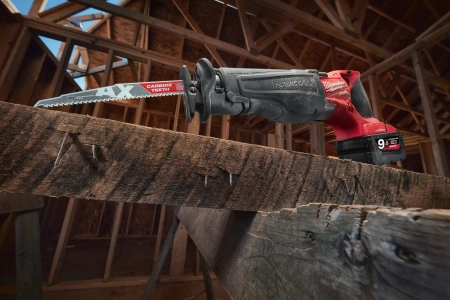 Полотно для сабельной пилы, демонтажное по дереву, дереву с гвоздями, пластику с твердосплавными зубьями AX CARBIDE TEETH 230 мм/ шаг зуба 5 мм (1 шт) (экоупак.) (замена для 48005226) Milwaukee купить в Минске