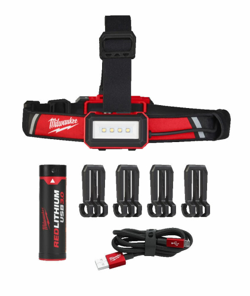 Налобный фонарь заряжаемый через USB L4 HLRP-301 Milwaukee купить в Минске Налобный фонарь заряжаемый через USB L4 HLRP-301 Milwaukee купить в Минске