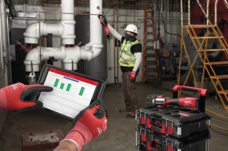 Аккумуляторный инструмент для обжима труб M18 ONEBLHPT-302C Geberit Mapress Set Milwaukee купить в Минске