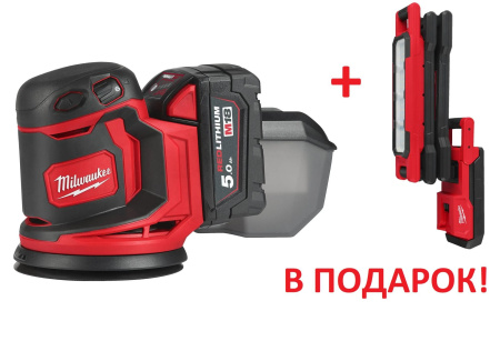 Аккумуляторная шлифмашина M18 BOS125-502B + M18 ABL-0 в подарок Milwaukee купить в Минске