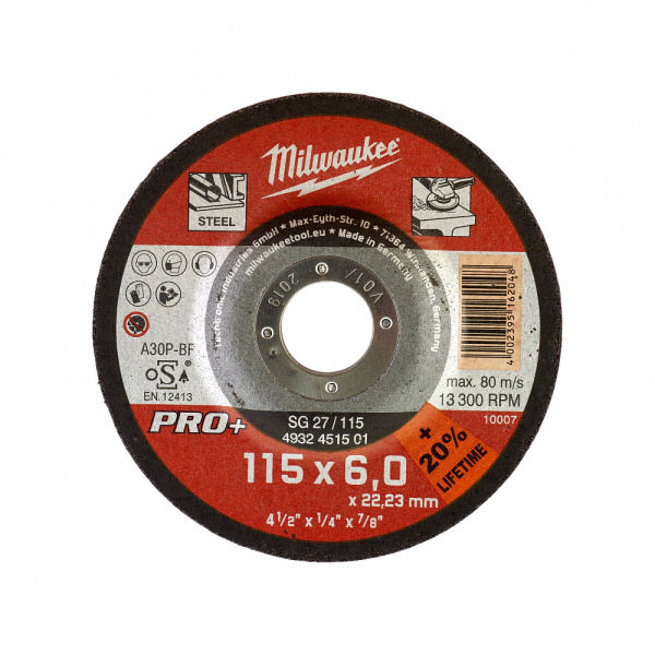 Шлифовальные диски по металлу PRO+ SG 27 / 230 Milwaukee купить в Минске Шлифовальные диски по металлу PRO+ SG 27 / 230 Milwaukee купить в Минске