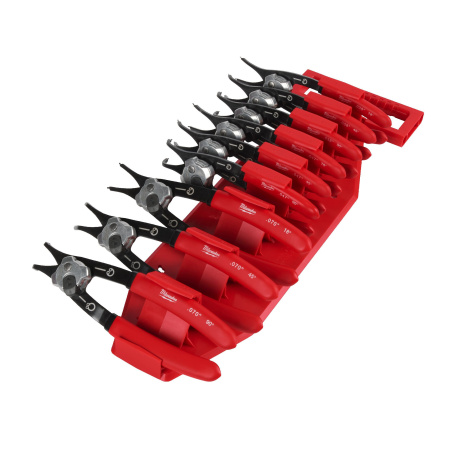 Набор съемников внеш./внутр. стопорных колец 9ед. на планке Milwaukee купить в Минске