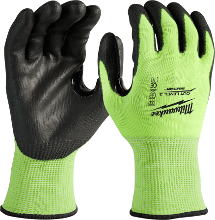 Перчатки защитные Hi-Vis Cut 3/C Gloves - 7/S Milwaukee купить в Минске