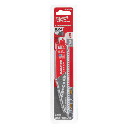 Полотно по металлу Heavy Duty TCT Wrecker 150x6 мм 5 шт. Milwaukee купить в Минске